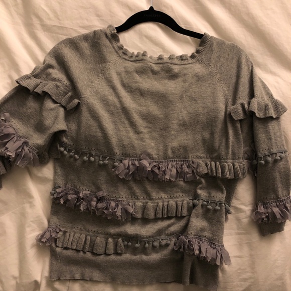 Anthropologie Knitted & Knotted Ruffle Sweater - Picture 8 of 10